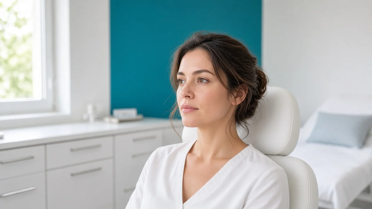Woman with hydrated glowing skin weighing Profhilo versus skin boosters at a Koh Samui clinic
